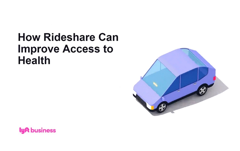 Illustration of car with Text: How Rideshare Can Improve Access to Health